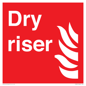 Dry riser sign